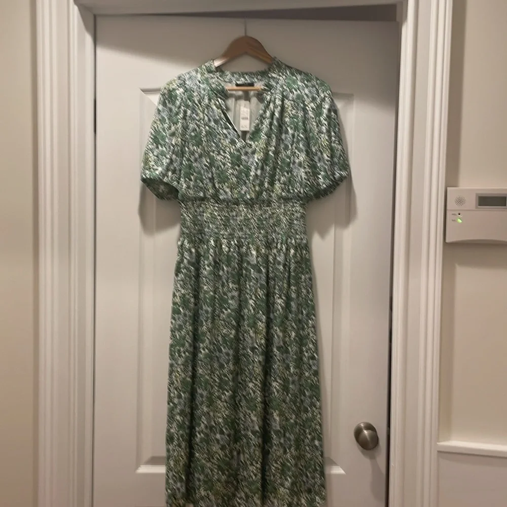 Green Floral J. Crew Dress - Picture 4 of 5